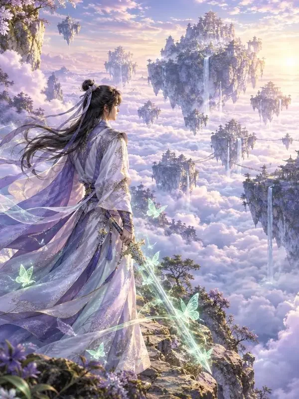 免费AI看片《执剑赴山海》封面，仙侠少年御剑山海的恢弘画面